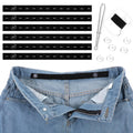 6 Pcs Waist Tightener for Pants Women Jeans Button Tightener Pants Adjuster Waist Tightener Jeans Waist Tightener Jean Button Waist Tightener Suitable Elastic Waist Extenders for Women Men (Black)