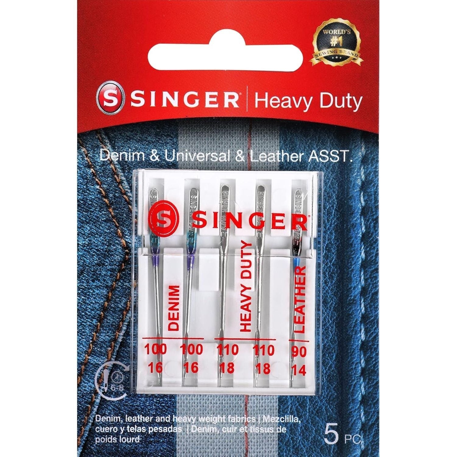 Buy now Singer 04801 Universal Heavy Duty Sewing Machine Needles, 5-Count 1 at indiglob india