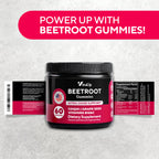 Beet Root Gummies – Beetroot Gummies with CoQ10, Grape Seed, Vitamin C, B12 & B3 – Beets Gummies for Circulation, Energy & Immune Support – 60 Beets Chews – Pack of 3