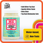 Buy now Mod Podge CS27593 Dishwasher Safe Glitter Gold, 8 fl oz Multi-Purpose Formula, Perfect for Easy to Apply DIY Arts and Crafts at indiglob india