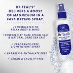 Dr Teal's Topical Magnesium Spray with Natural Dead Sea Salt, Fragrance Free, 8 fl oz (Pack of 2)