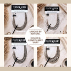 Professional 21 natural color hair extensions, 9"-14" lengths. Verified by CuratCart for quality and uniqueness.