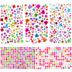 880pcs Gem Stickers Rhinestones for Crafts - Self Adhesive Jewels Stickers, Acrylic Gems DIY Craft Decorative Diamond Small Stickers for Kids