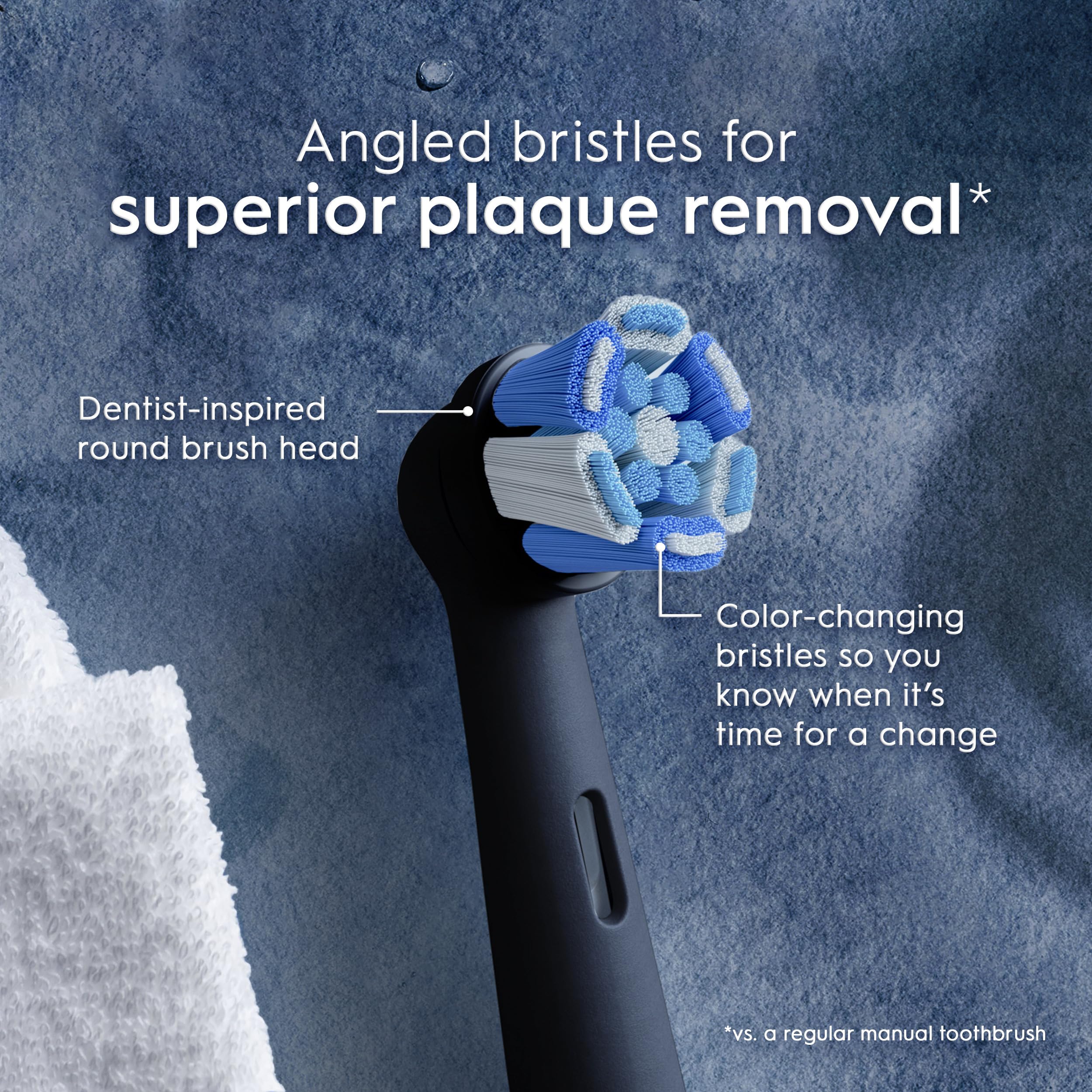 Buy now Oral-B iO Series Ultimate Clean Electric Toothbrush Replacement Brush Heads for an Oral-B Electric Toothbrush, 2 Count, Black at indiglob india