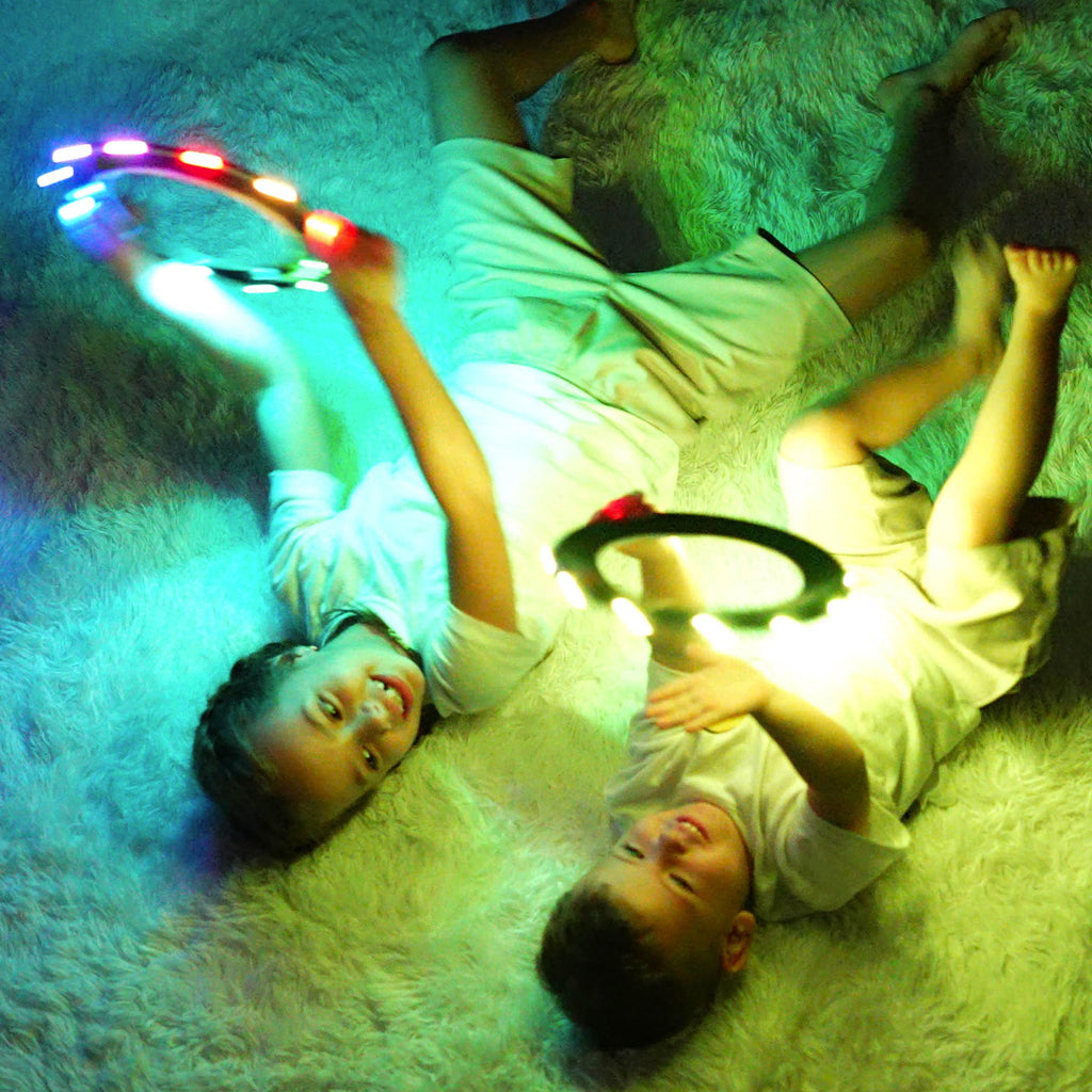 TOSY Flying Ring - 36 RGB Multicolor LEDs, Super Bright, Lost Mode, Auto Light Up, Camping Essentials for Kid/Teen/Boy/Girl, Safe & Soft, Waterproof, Pool/Beach Games, Lightweight Toy