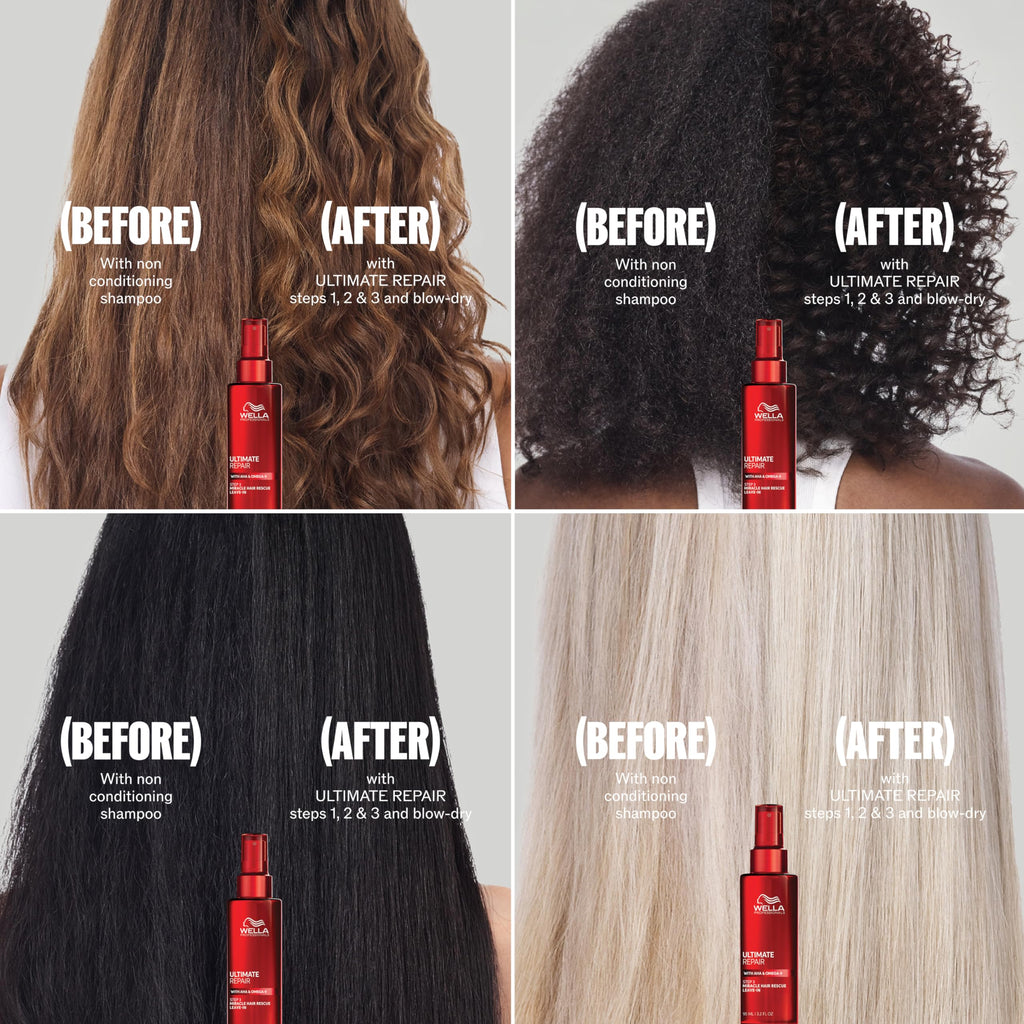 Wella Professionals Ultimate Repair Miracle Hair Rescue for Damaged Hair | Rebuilds strength fast, 90-second treatment, visibly smoother, 99% less breakage vs regular shampoo