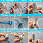 Toothpaste Squeezer, Set of 4 Tube Roller Squeezer, Dispenser, Simple and Practical