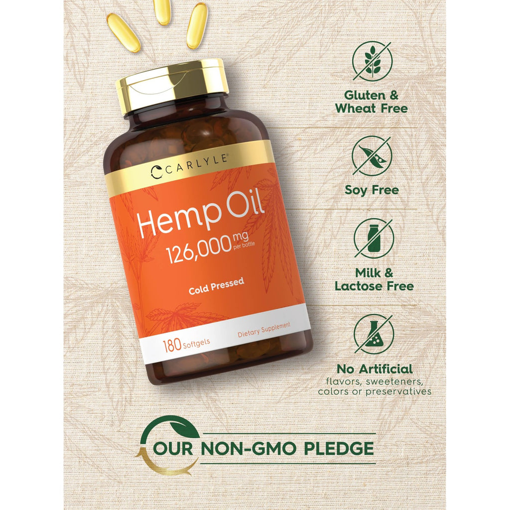 Carlyle Hemp Oil Softgel Capsules | 126,000 mg | 180 Count