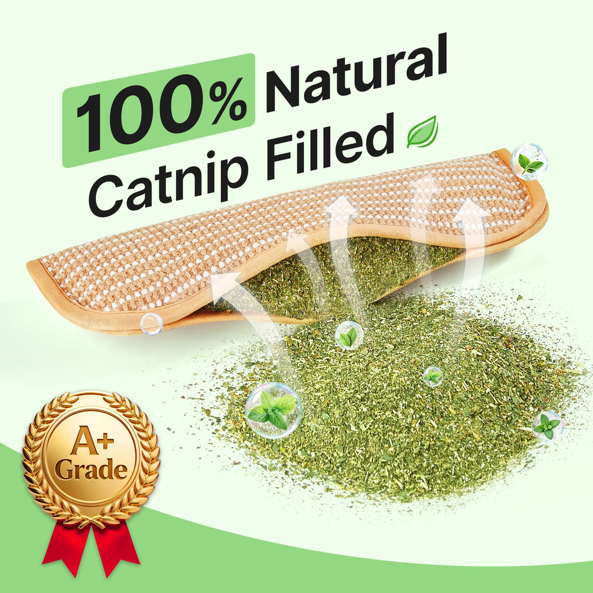Potaroma Cat Toys Pack of 2 with 6000mg A+ Organic Catnip, Sisal Material