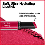 Buy now REVLON ColorStay Ultimate Suede Lipstick, Longwear Soft, Ultra-Hydrating High-Impact Lip Color, Formulated with Vitamin E, Silhouette (001), 0.09 oz at indiglob india