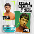 TIGI Bed Head Manipulator Texturizing Putty, Firm Hold Styling Putty for Short to Medium Hair, 2.01 oz