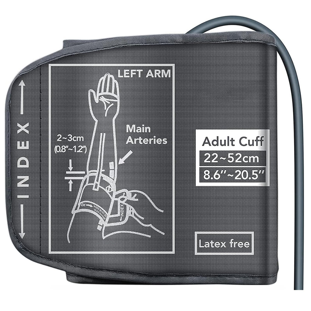 Replacement Extra Large Cuff for Omron BP Monitors 22-52CM Big Arm - Adjustable XL Blood Pressure Cuff, Includes 6 Universal Interface, Blood Pressure Monitors Large Cuff Compatible