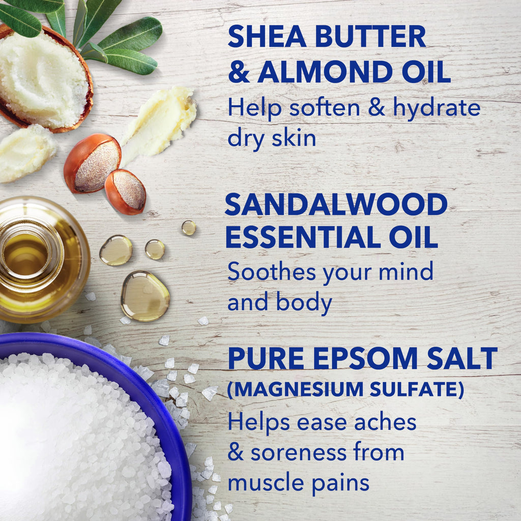 Dr Teal's Epsom Salt Magnesium Soak, Soften & Moisturize with Shea Butter & Almond Oil, 3 lbs