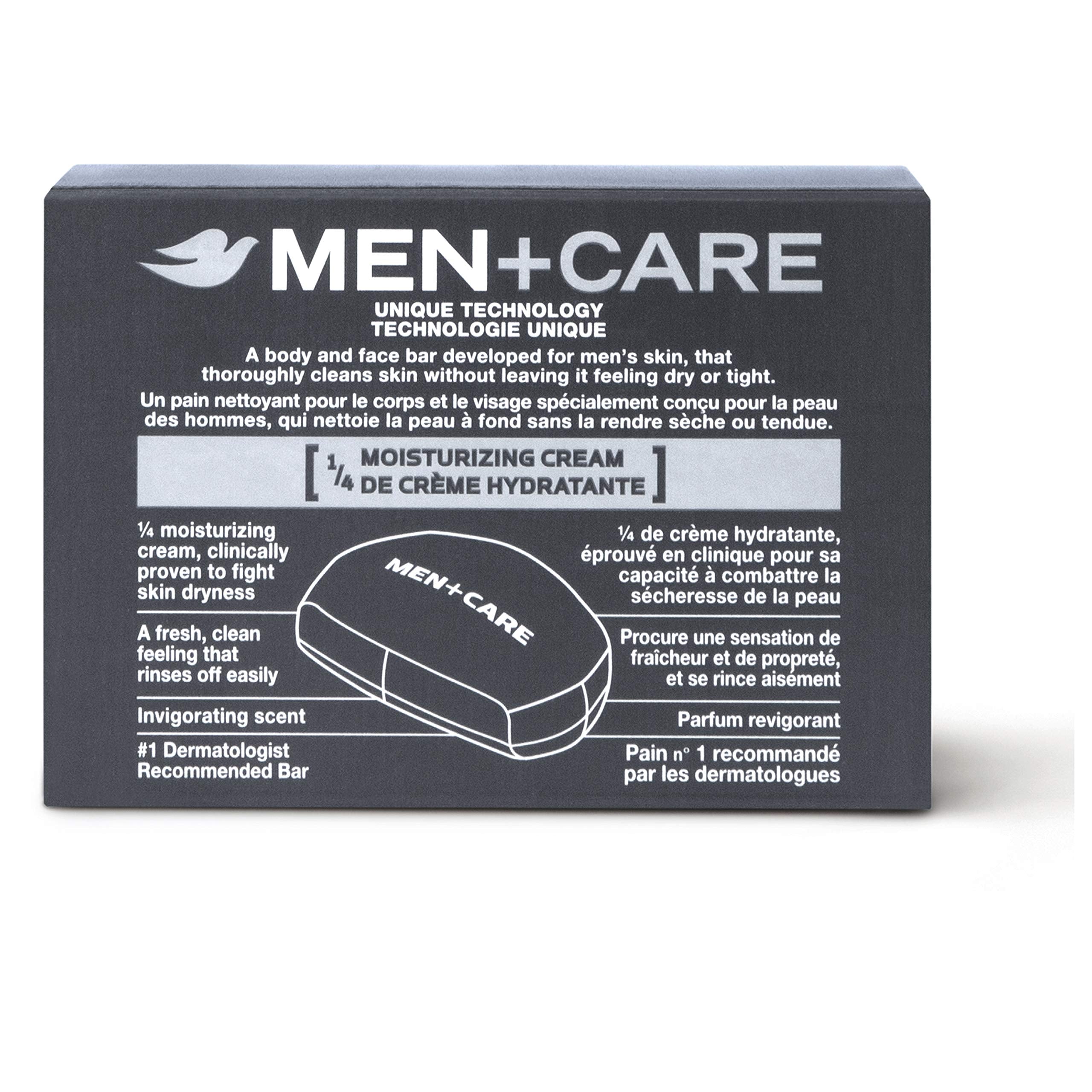 DOVE MEN + CARE 3 in Cleanser for Body, Face, and Shaving 1 Bar 3.75 oz | For dry skin, Helps cleanse and hydrate, With 1/4 moisturizing cream, For face body + shave, Extra Fresh scent