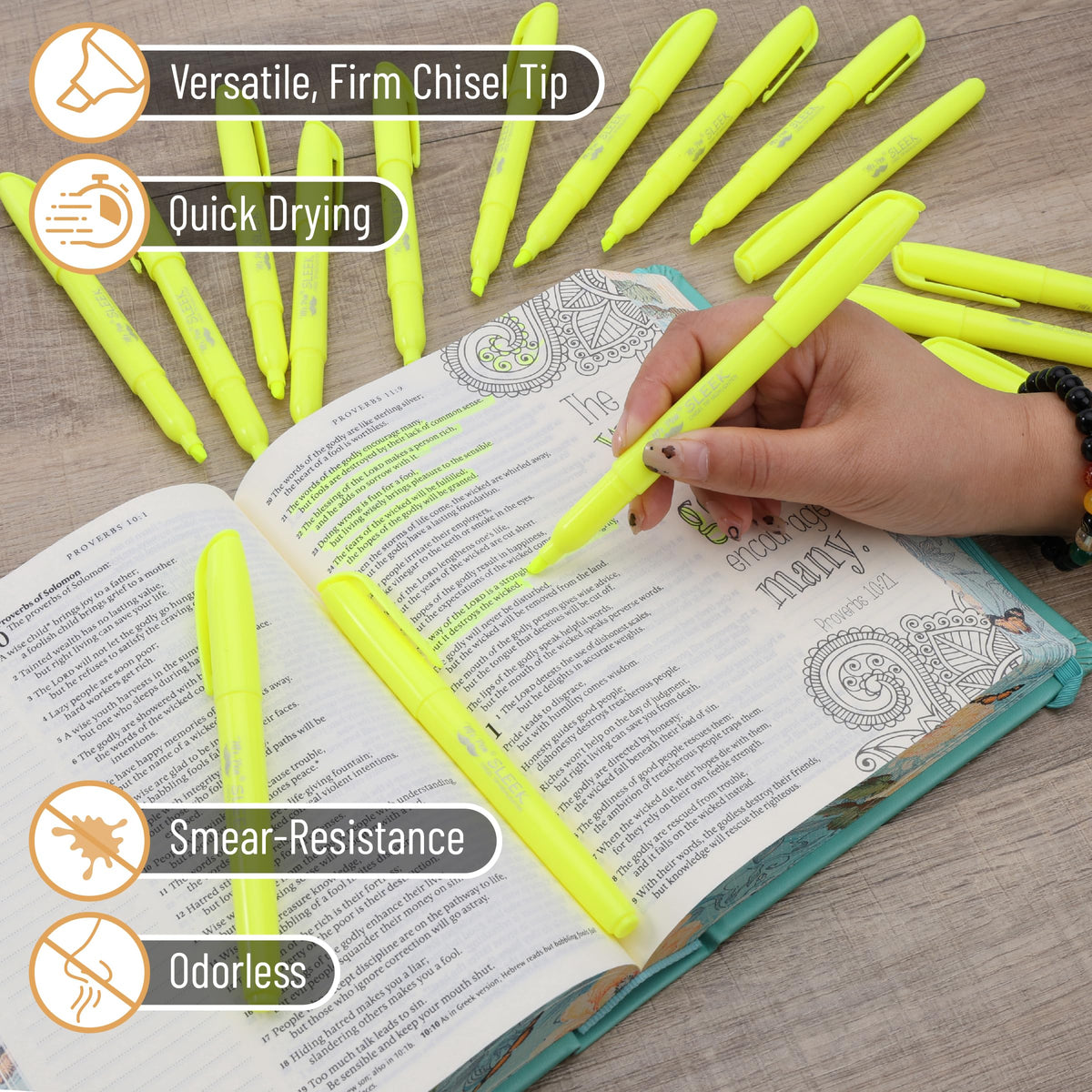 Mr. Pen- Yellow Highlighters, 30 Pack, Chisel Tip, Quick-Dry
