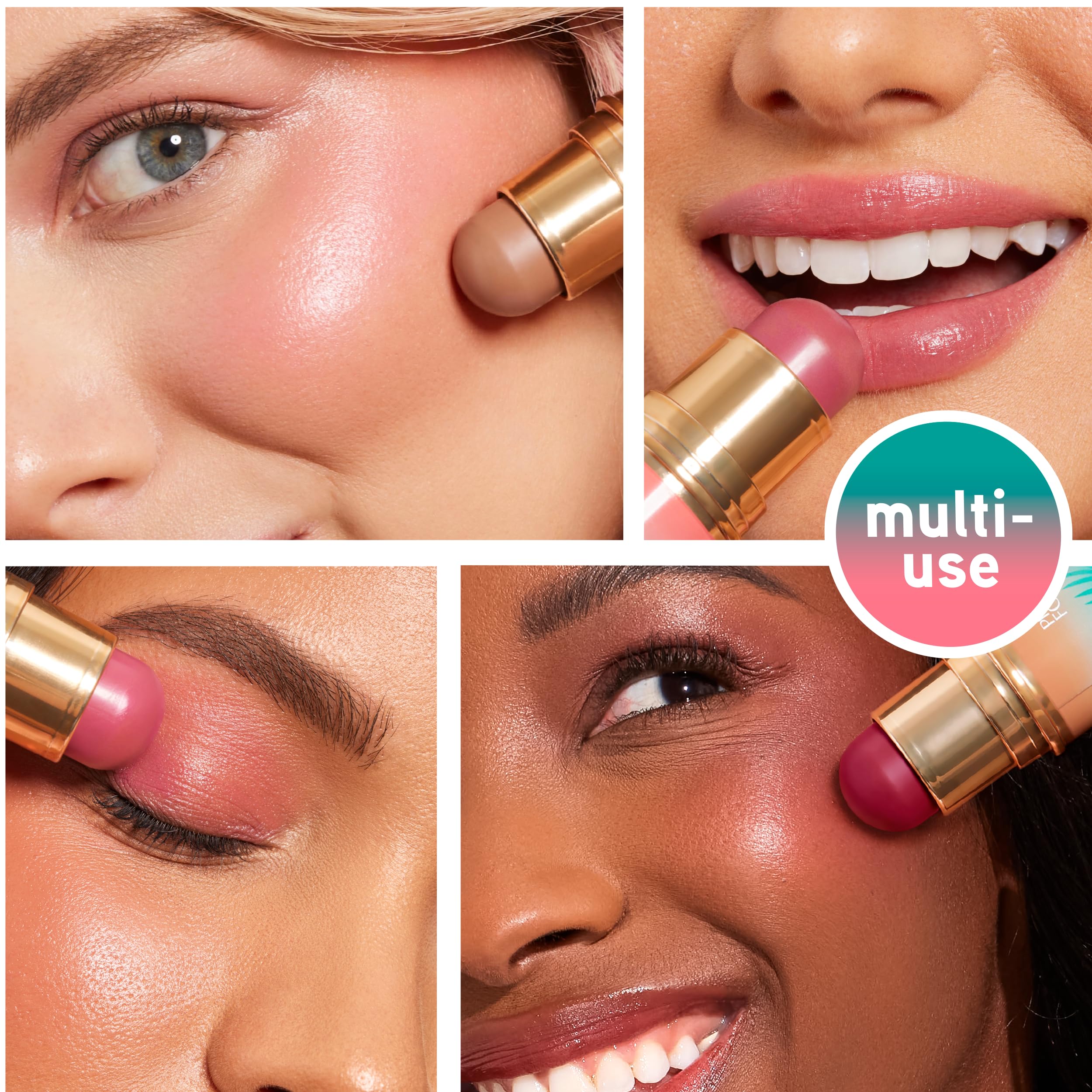 Physicians Formula Butter Glow & Go Multiuse Stick, Ultra-Creamy Radiant Finish Formula with Murumuru Butter, Vegan & Cruelty-Free- Sunkissed Rose