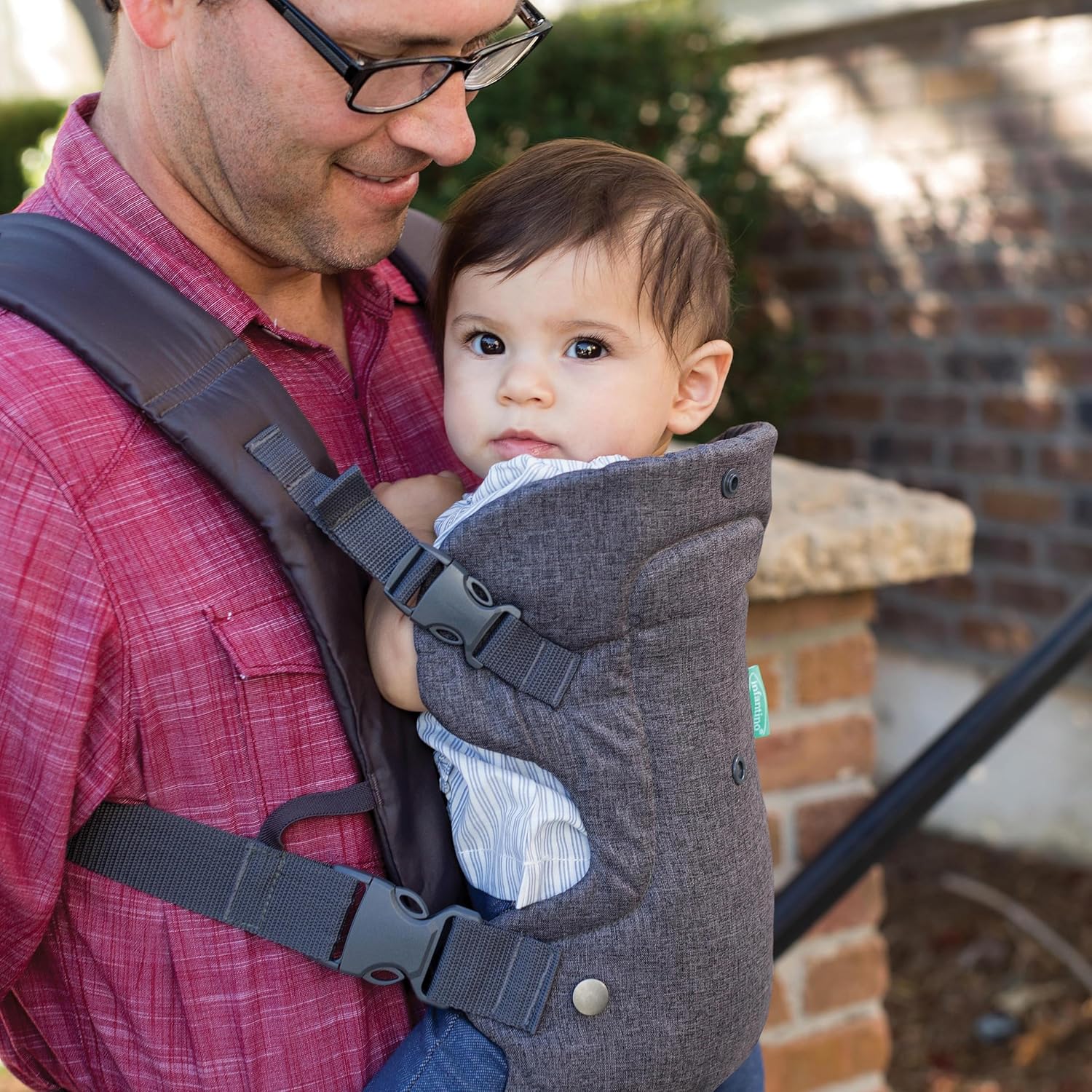 Buy now Infantino Flip 4-in-1 Convertible Baby Carrier, Adjustable, Ergonomic Babywearing, Registry Essential, Baby Carrier for Newborn to Toddler, Gray at indiglob india