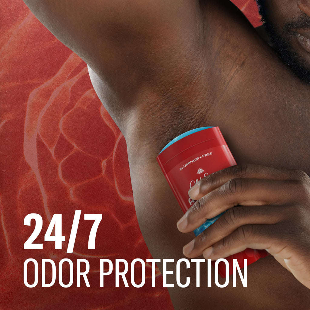 Old Spice Aluminum Free Deodorant for Men, 24/7 Odor Protection, 24/7 Freshness & Lasting Scent, Aqua Reef with Cypress Scent, 3.0 oz (Pack of 2)