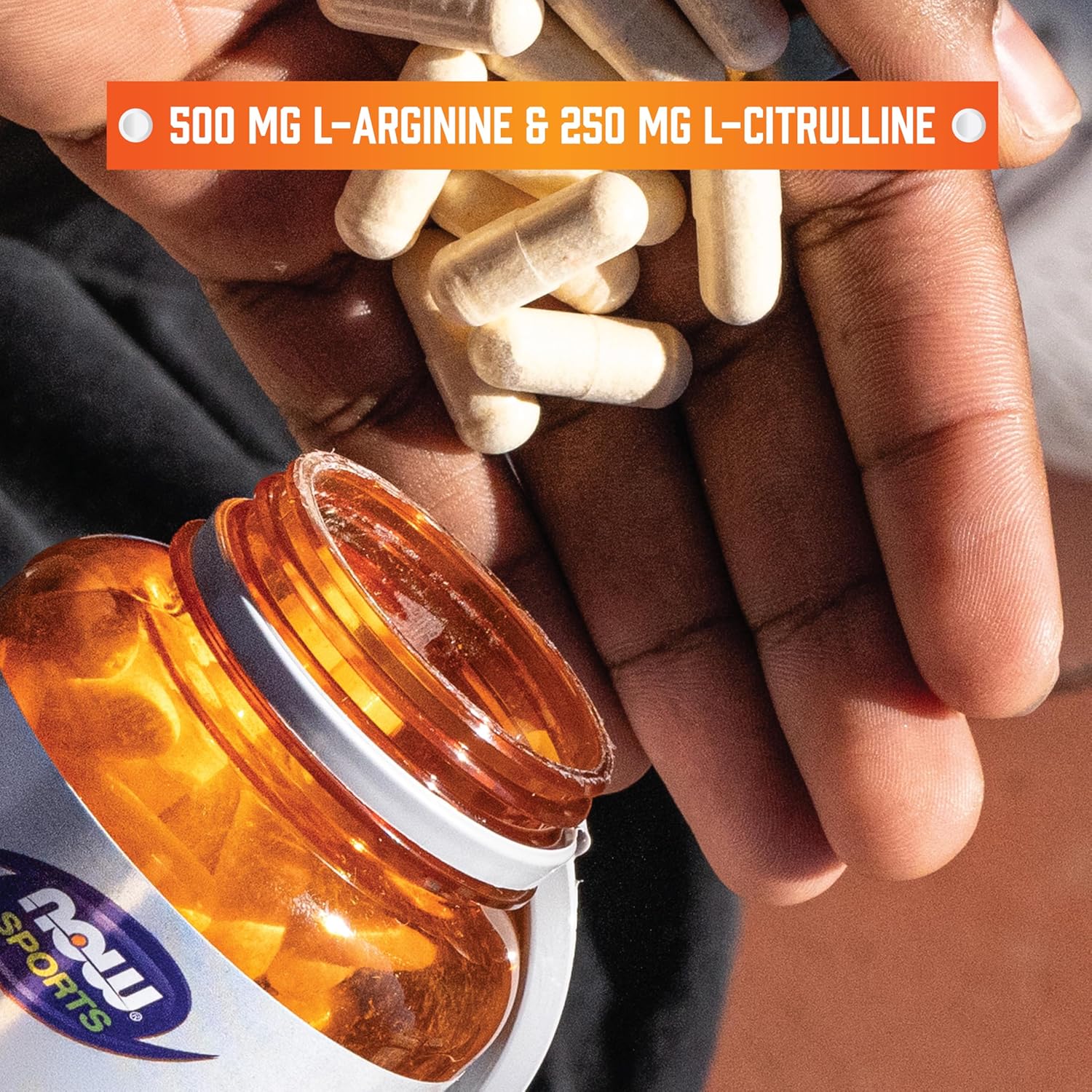 Buy now NOW Sports Nutrition, Arginine & Citrulline 500 mg/ 250 mg, Amino Acids, 120 Veg Capsules at indiglob india