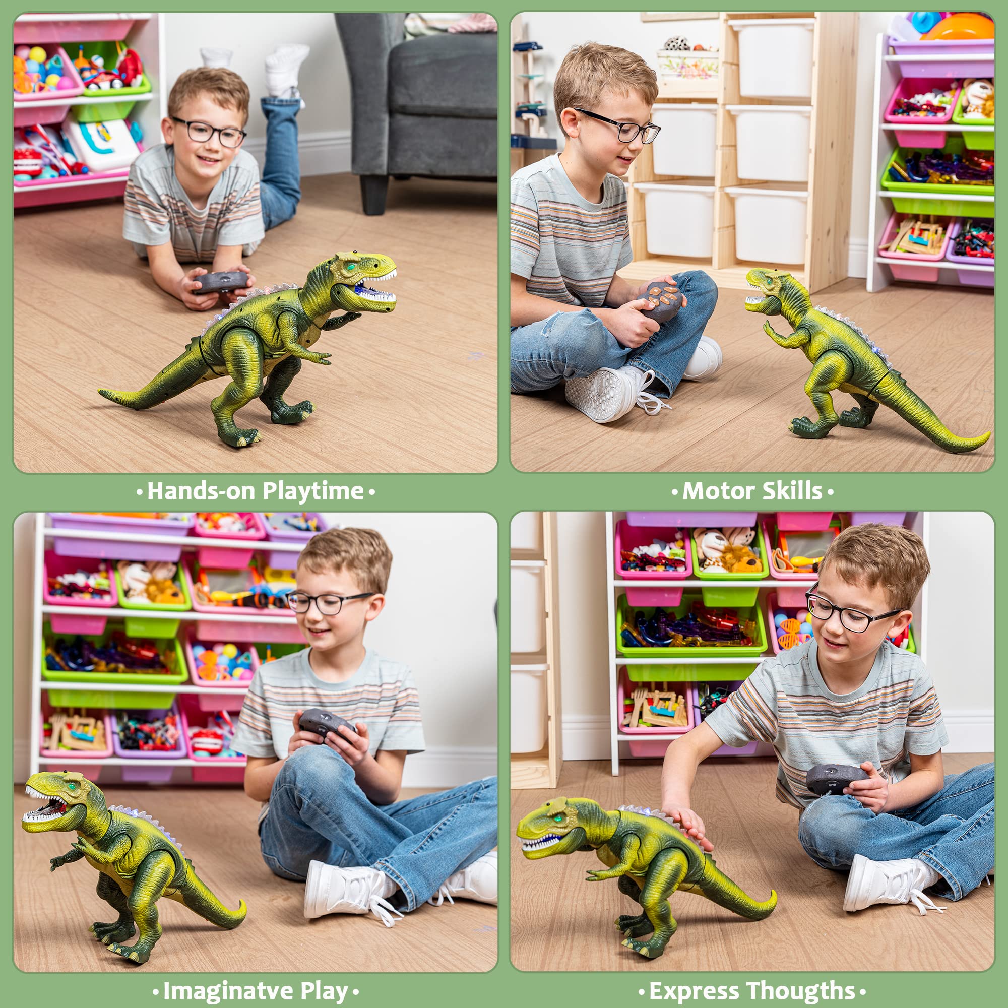 Buy now JOYIN Robot Dinosaur Toy for Kids Boys 3+ Big T.rex with Light and Realistic Roaring Sound, Remote Control Walking & Dancing Dinosaur, Electronic Steam Toy, Birthday Gift for Kids Boys Girls at indiglob india