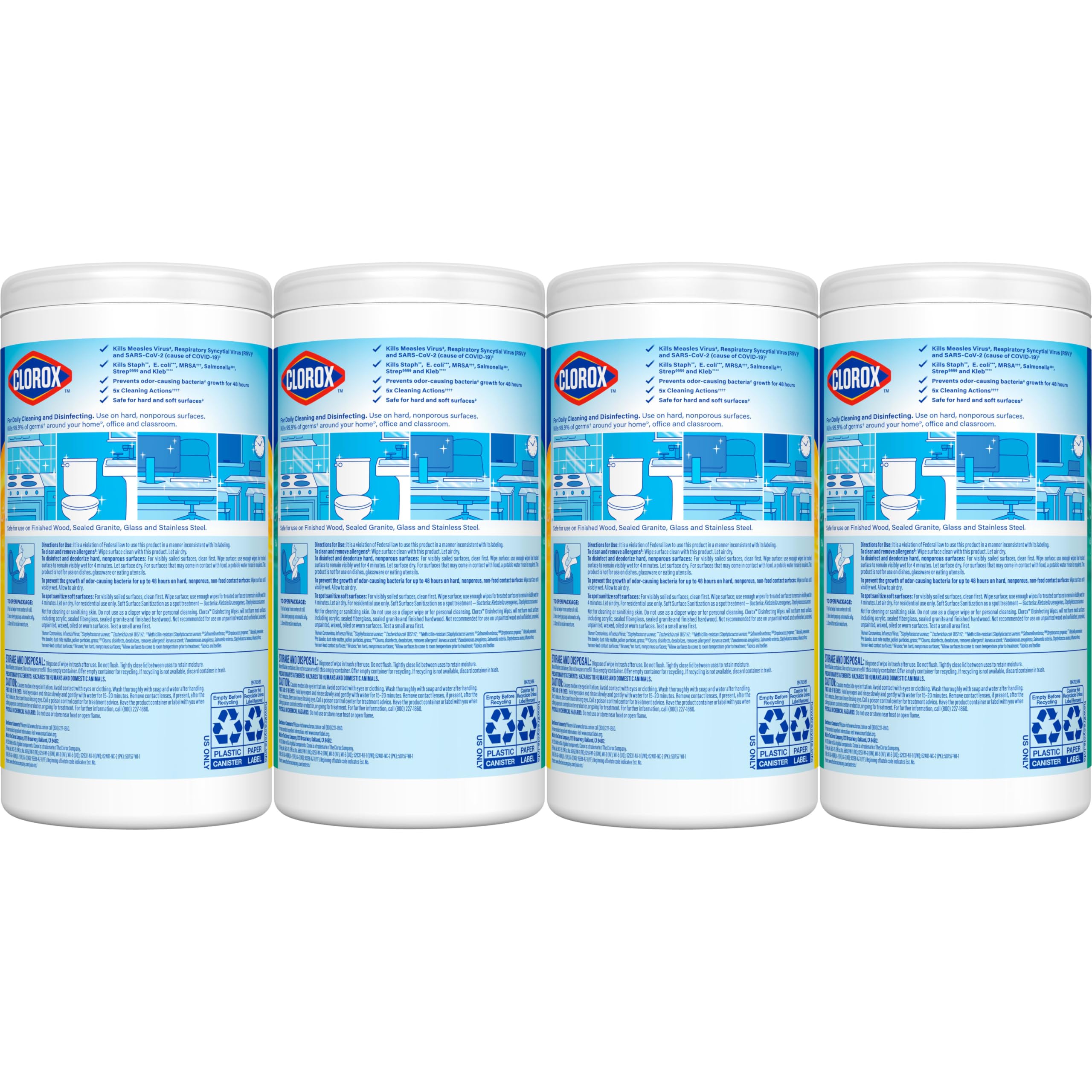 Buy now Clorox Disinfecting Cleaning Wipes Variety Pack, 75 Count Each, Pack of 4 (Package May Vary) at indiglob india