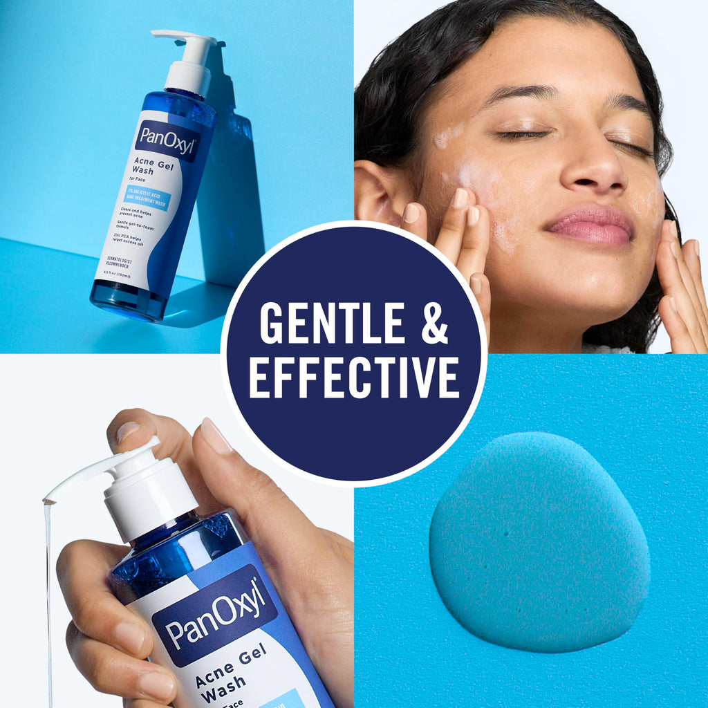PanOxyl Acne Gel Wash, 2% Salicylic Acid, For Face, 6.5 fl oz | Gel-to-Foam Cleanser, Clears & Helps Prevent Acne, Mattifies with Zinc PCA, Reduces Redness, Nourishes Skin, All Skin Types