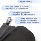 SimpleField Korean Exfoliating Mitt for Remove Dead Skin. 2 Pack 100% Viscose Kessa Deep Exfoliating Gloves for Body Scrub, Keratosis Pilaris and Self Tanning Removal. Easily Smooth Skin Surface.
