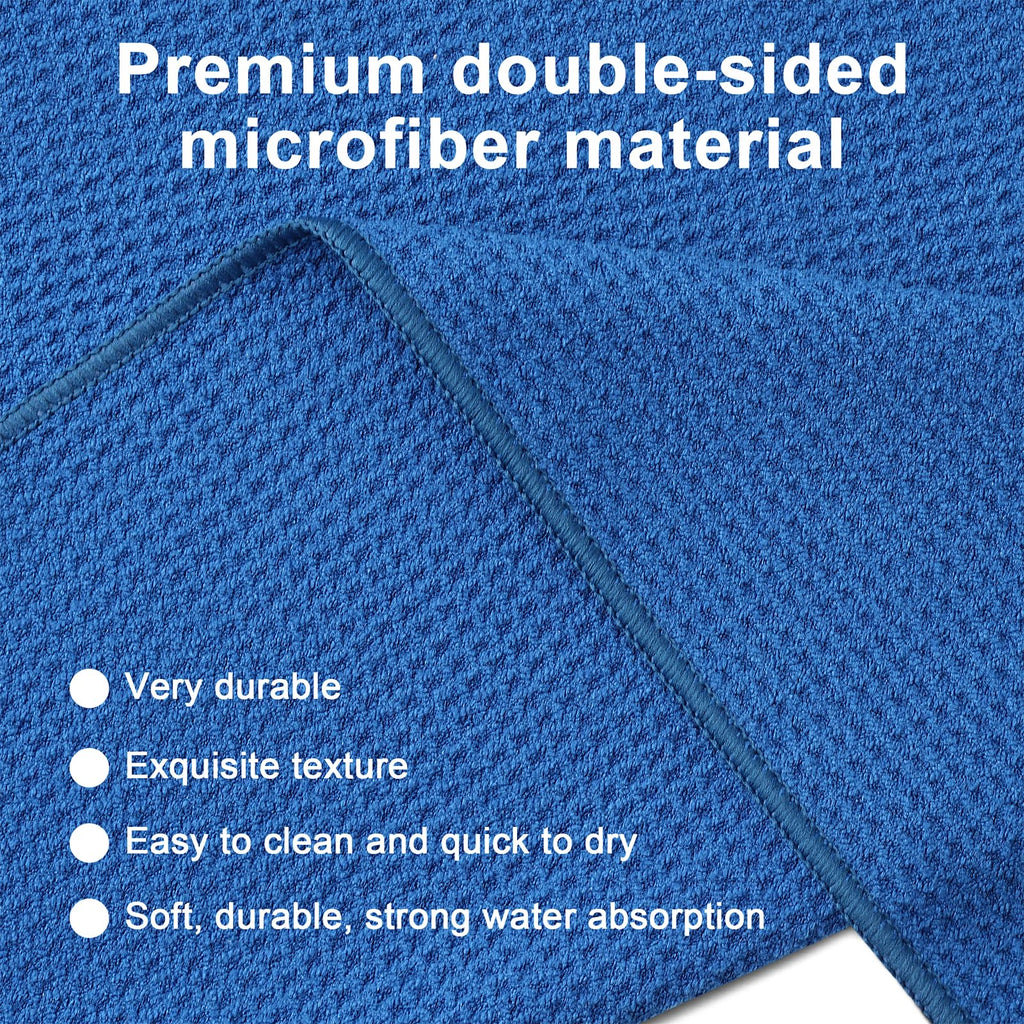 3 Pack Golf Towels (16"x16") with Carabiners, Durable Microfiber