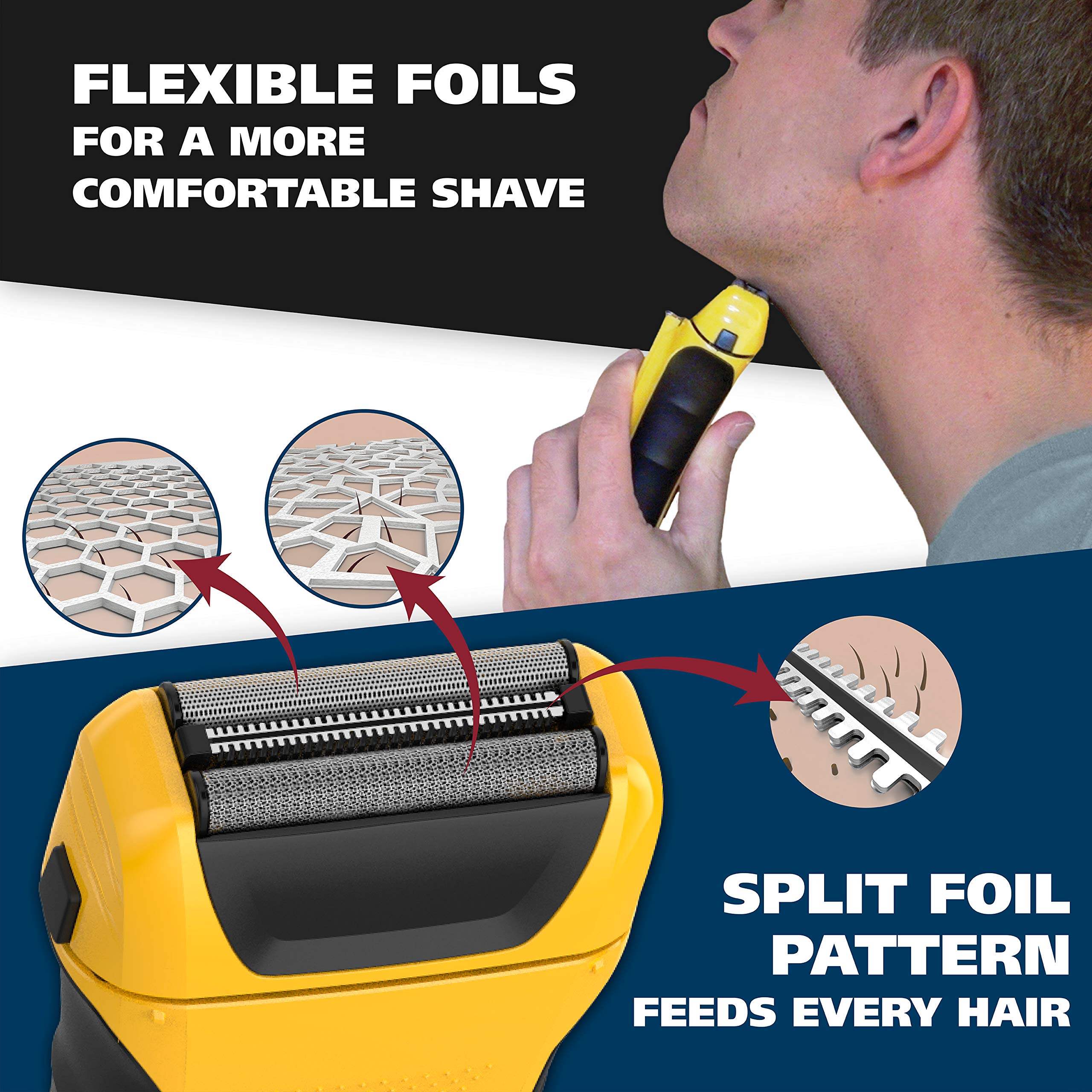 Buy now Wahl Lifeproof Lithium Ion Foil Shaver Æ’?? Waterproof Rechargeable Electric Razor with Precision Trimmer for MenÆ’??s Beard Shaving, Trimming, & Grooming with Quick Charge Æ’?? Model 7061-100 at indiglob india