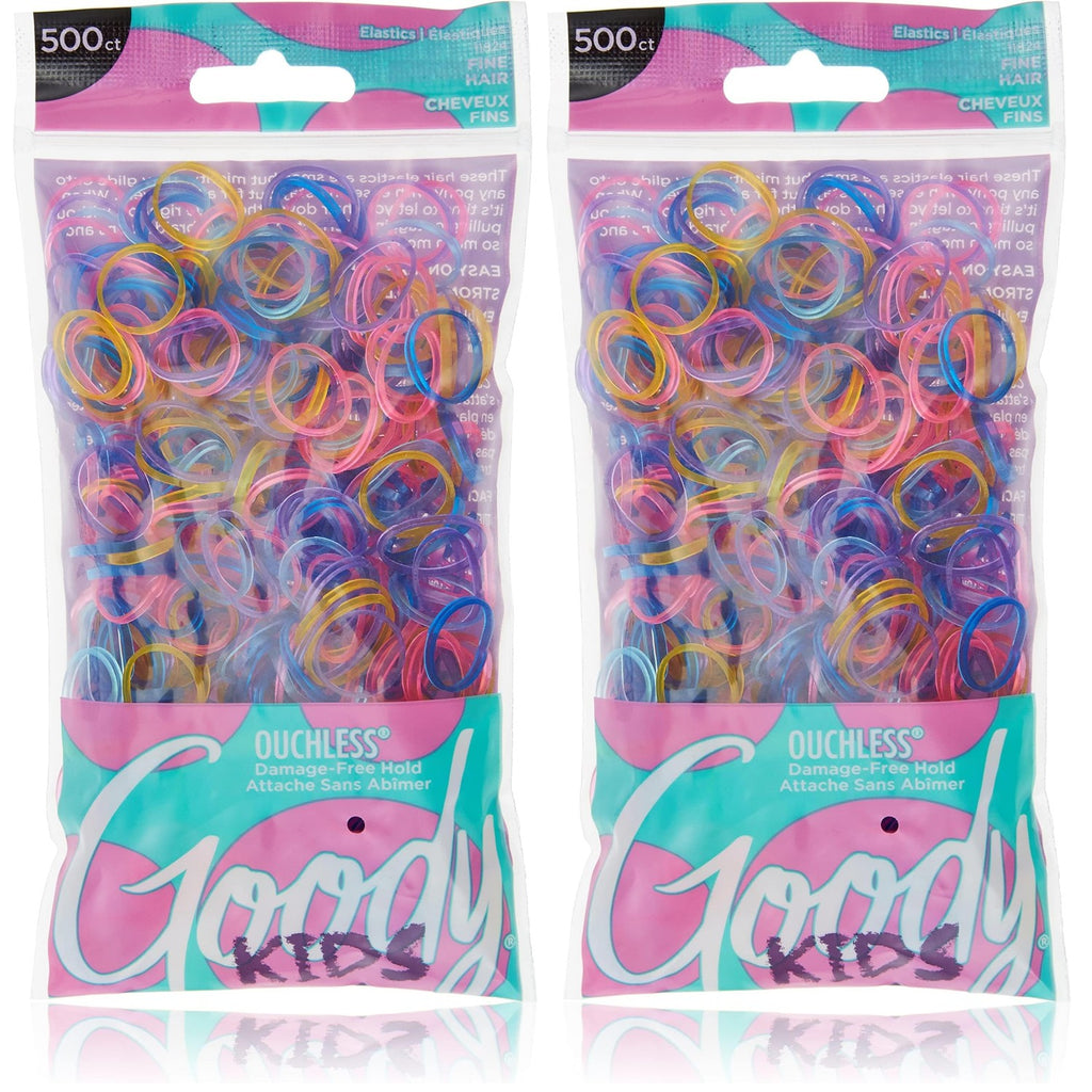 Goody Ouchless Polyband Hair Ties, 250 Ct, Clear, Latex Elastic Bands | Easy Glide, Ultra-Strong Hold Styling Accessories for Women & Men, Secure Hold Ridge Design, All Hair Types