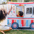 Buy now Melissa & Doug Fabric Double-Sided Food Truck Play Tent - Ice Cream and BBQ Role Play Toy Food Truck Tent, for Kids Ages 3+ at indiglob india