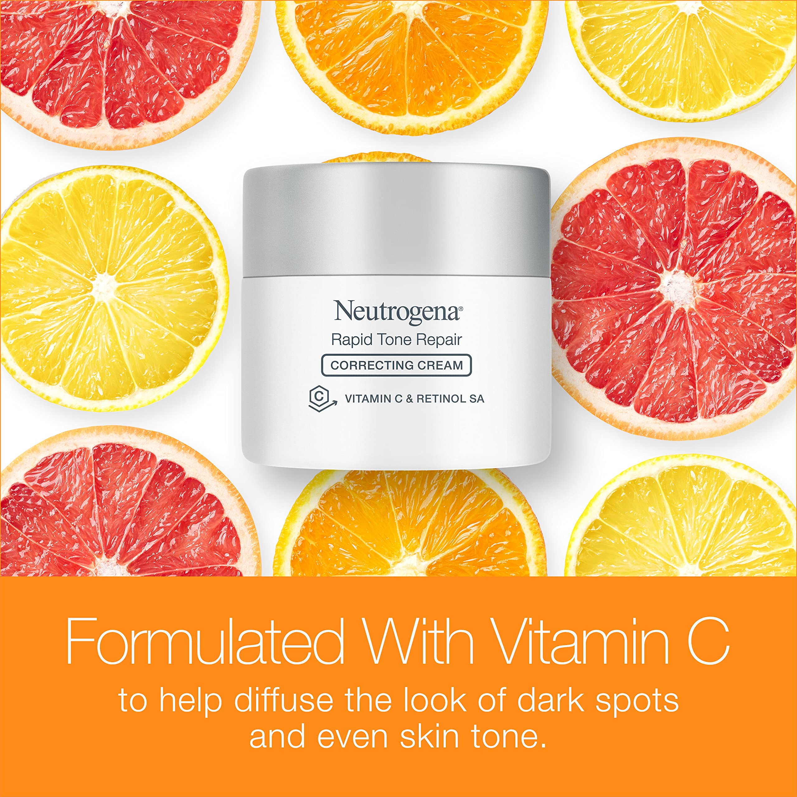 Buy now Neutrogena Rapid Tone Repair Retinol + Vitamin C Face Moisturizer, Dark Spot Corrector, Anti-Aging Face Cream for Even Tone 1.7 oz + Trial Size Hydro Boost Facial Cleanser, 0.5 fl. oz at indiglob india
