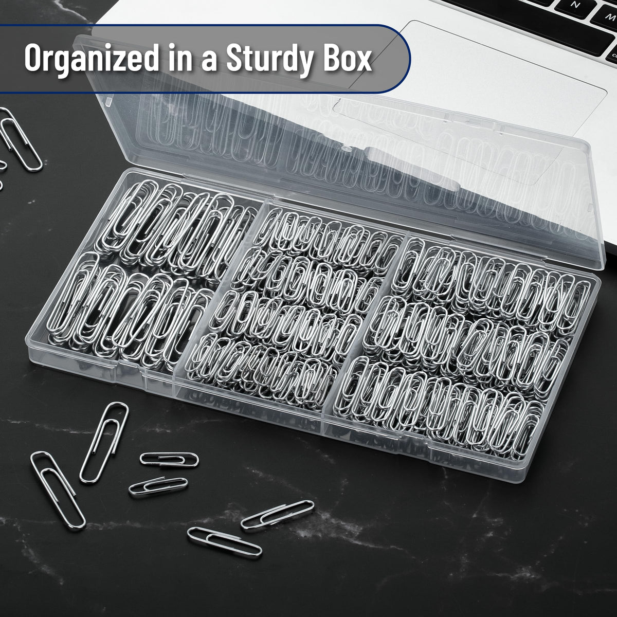 Mr. Pen- Silver Paper Clips, 450 pcs, 1", 1-1/4", 2"