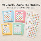Fun Reward Charts for Kids with Stickers - 80 Charts for Classroom or Home