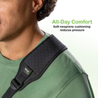 Think Ergo Arm Sling for Shoulder Injury & Rotator Cuff Support – Breathable, Adjustable Arm Sling with Front Buckle, Padded Strap & Thumb Loop, Left or Right Arm, Adult Support