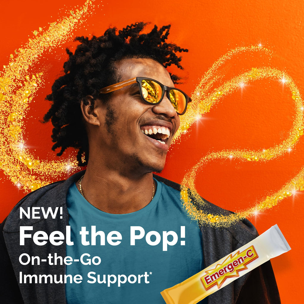 Emergen-C Vitamin C 500mg, Immune Support Crystals, Orange, 56 Packets | High Potency Vitamin C, B Vitamins for Energy, Zinc and Manganese, No Water Needed, Easy Pouch Format