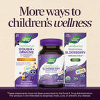 Nature's Way Sambucus Kids Elderberry Immune Gummies, Ages 2+, 60 ct | Daily Immune Support Gummy with Black Elderberry Extract, Vitamin C and Zinc, for Children Ages 2+*