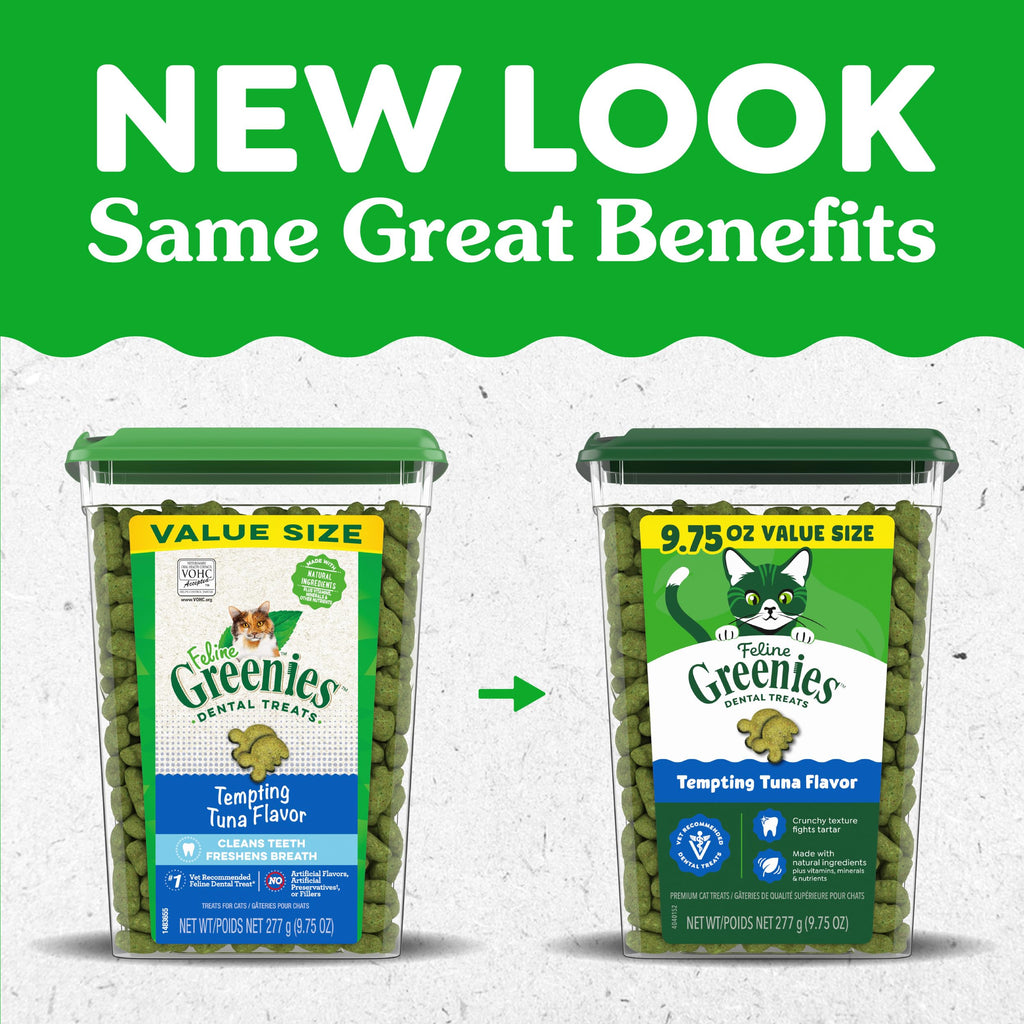 Buy now Greenies Cat Treats, Veterinarian-Recommended Adult Natural Dental Cat Treats, Tempting Tuna Flavor, 9.75 oz. Tub at indiglob india