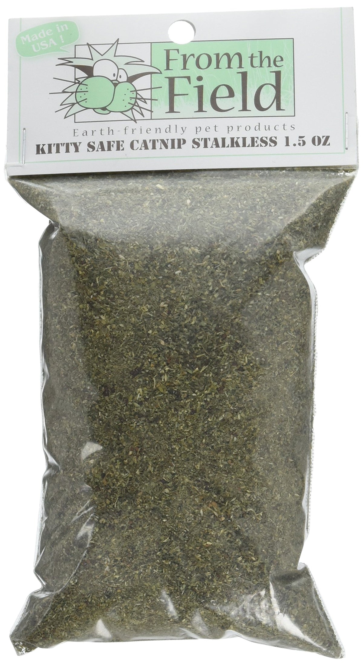 from The Field | Organically Grown Catnip Fine Ground Stalkless | 1.5 Oz Bag