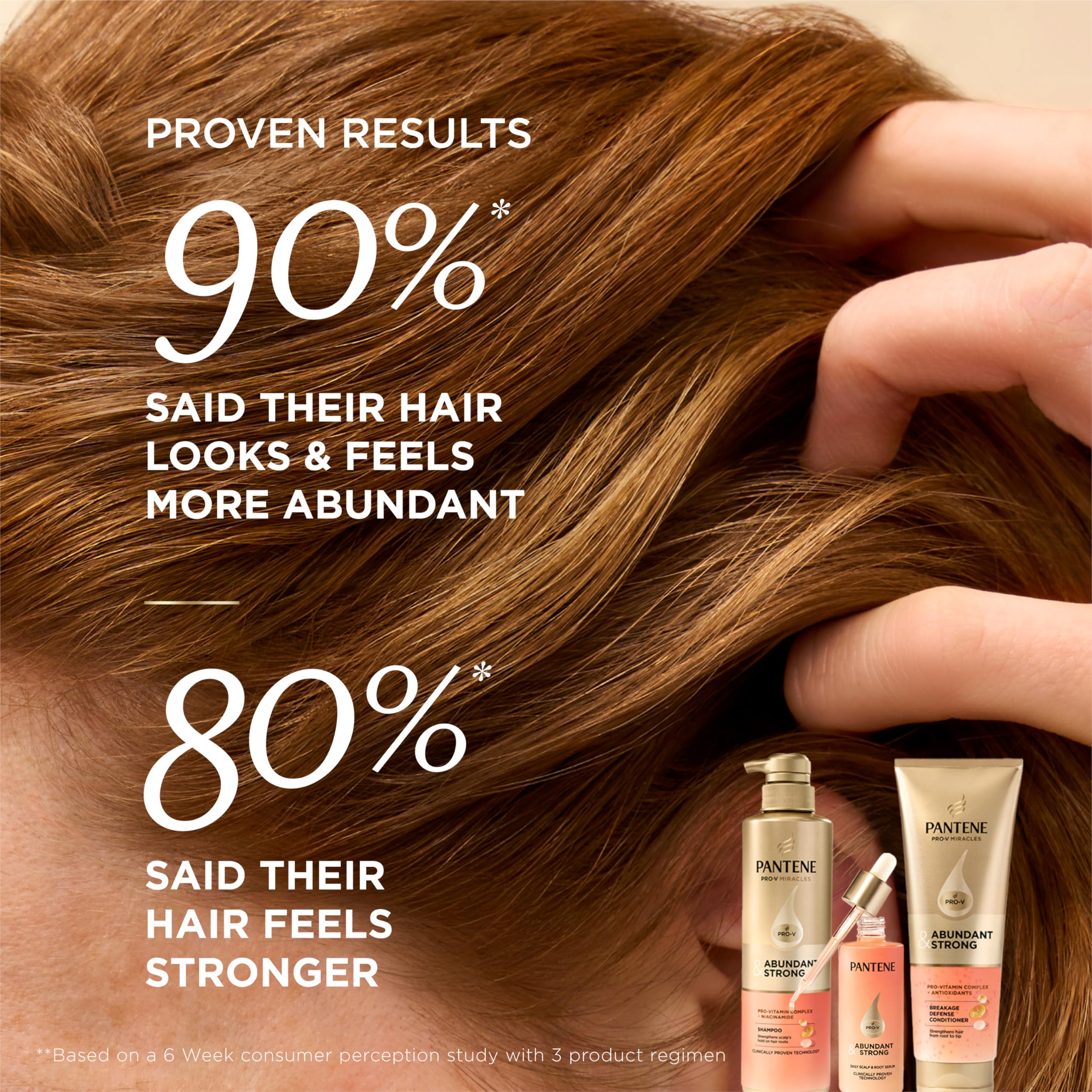 Pantene Abundant & Strong Conditioner, Strengthens Hair from Root to Tip, 8 oz