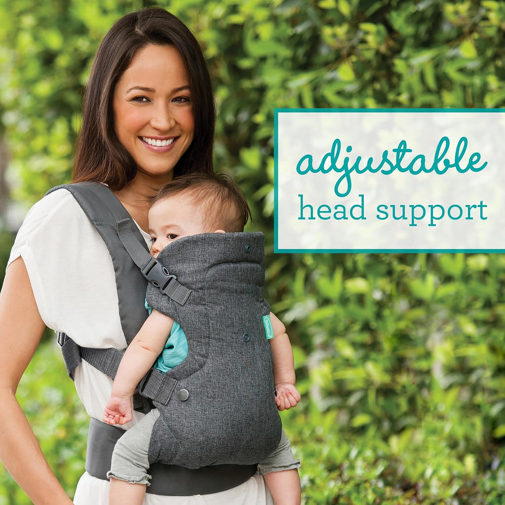 Buy now Infantino Flip 4-in-1 Convertible Baby Carrier, Adjustable, Ergonomic Babywearing, Registry Essential, Baby Carrier for Newborn to Toddler, Gray at indiglob india