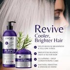 Rosemary Purple Shampoo & Purple Hair Mask Conditioner Set, Sulfate-Free