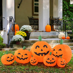 GIGALUMI 7.5FT Halloween Inflatable Outdoor Decoration Pumpkin(Cold White)