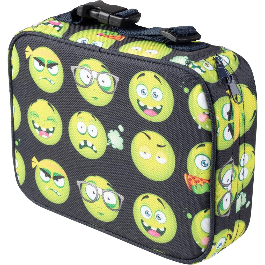 Buy now Bentology Lunch Box for Boys- Kids Insulated, Durable Lunchbox Tote Bag Fits Bento Boxes, Containers Jars & Water Bottles- Reusable School Lunch Sleeve Keeps Food Hotter or Colder Longer- Emoji at indiglob india