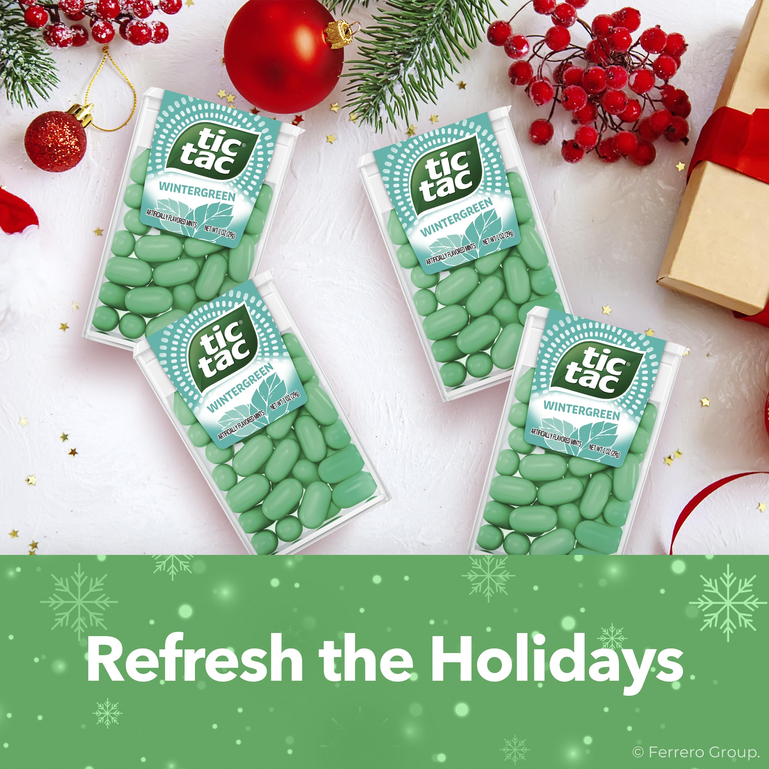 Buy now Tic Tac Wintergreen Breath Mints, Bulk 12 Pack, On-The-Go Refreshment, 1 Oz Each at indiglob india