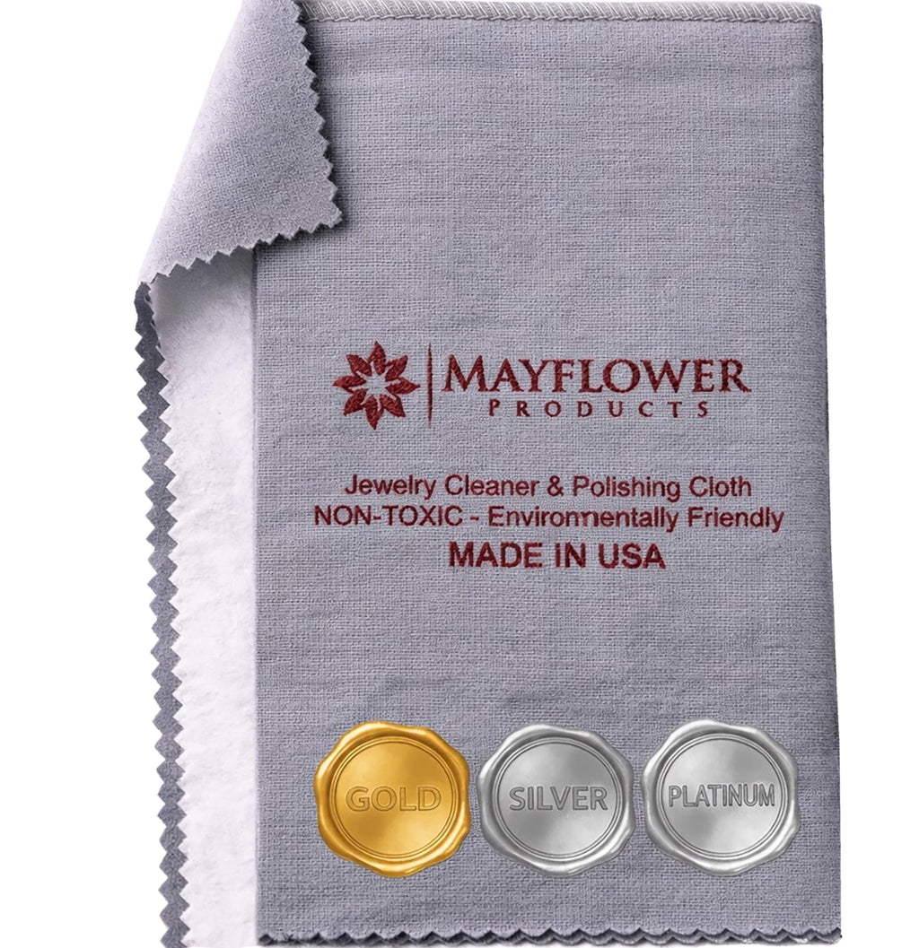 Pro Size Polishing Cleaning Cloth Made in USA for Gold, Silver, Platinum. Pure Cotton Eco Friendly Tarnish Remover Cleaner Large 11 x 14 Inch. Shines Jewelry Like New. Cleans Coins Watches Silverware