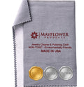 Pro Size Polishing Cleaning Cloth Made in USA for Gold, Silver, Platinum. Pure Cotton Eco Friendly Tarnish Remover Cleaner Large 11 x 14 Inch. Shines Jewelry Like New. Cleans Coins Watches Silverware