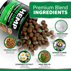 Hemp Calming Chews for Dogs - 170 Treats - Advanced Dog Calming Chews