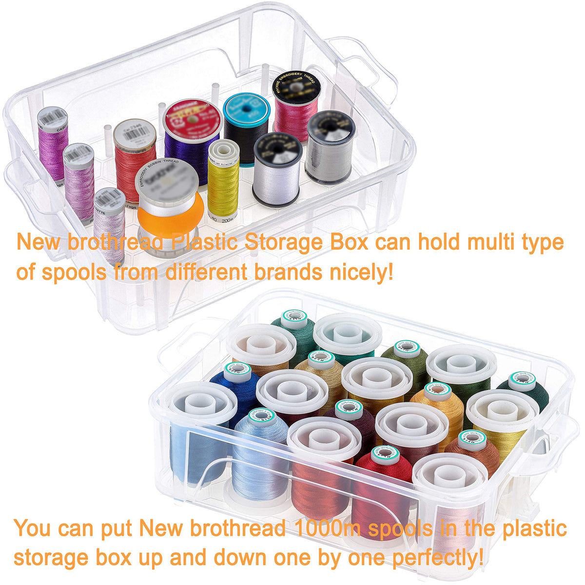 New brothread 80 Colors Embroidery Machine Thread with Storage Box