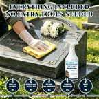 Headstone Cleaner for Graves, Effectively Removes Tough Moss & Dirt Stains